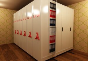 استفاده حداکثری از فضای بایگانی اسناد با استفاده از کمد بایگانی ریلی