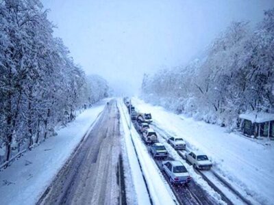 بارش برف و باران در نوار شمالی کشور