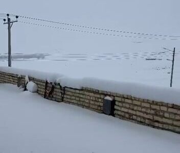 بارش سنگین برف در روستاهای کاشان