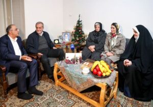 دیدار پزشکیان با خانواده شهید مسیحی