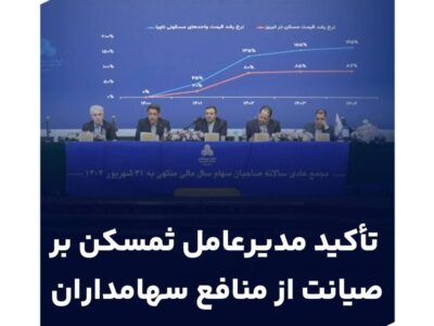 برگزاری مجمع عمومی سالیانه ثغرب/تأکید مدیرعامل ثمسکن بر صیانت از منافع سهامداران