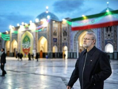 تشرف لاریجانی به حرم مطهر رضوی+ تصاویر