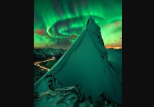 عکس روز ناسا از درخشش سبزرنگ شفق قطبی