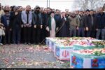 وداع جانسوز قزوینیها با پیکر ۸ شهید یک خانواده