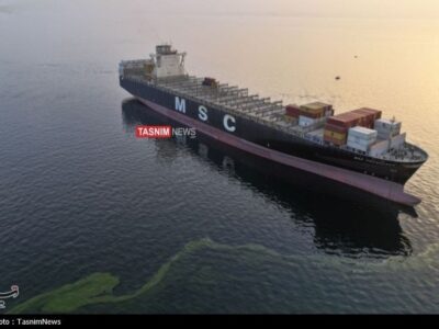 تصاویر اختصاصی تسنیم از توقیف کشتی کانتینری MSC اسرائیلی