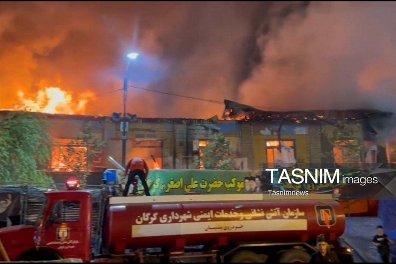 اخبار استان گلستان , اخبار گرگان , آتش‌سوزی , بازار , 