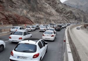 ترافیک سنگین در کندوان؛ مسیر تهران یکطرفه شد