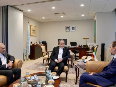 دیدار رئیس گروه ریش‌سفیدان بین‌المللی با وزیر امور خارجه