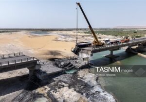 پل نیمه‌کار بندرخمیر تا ۲۰ روز آینده زیر بار ترافیک می‌رود